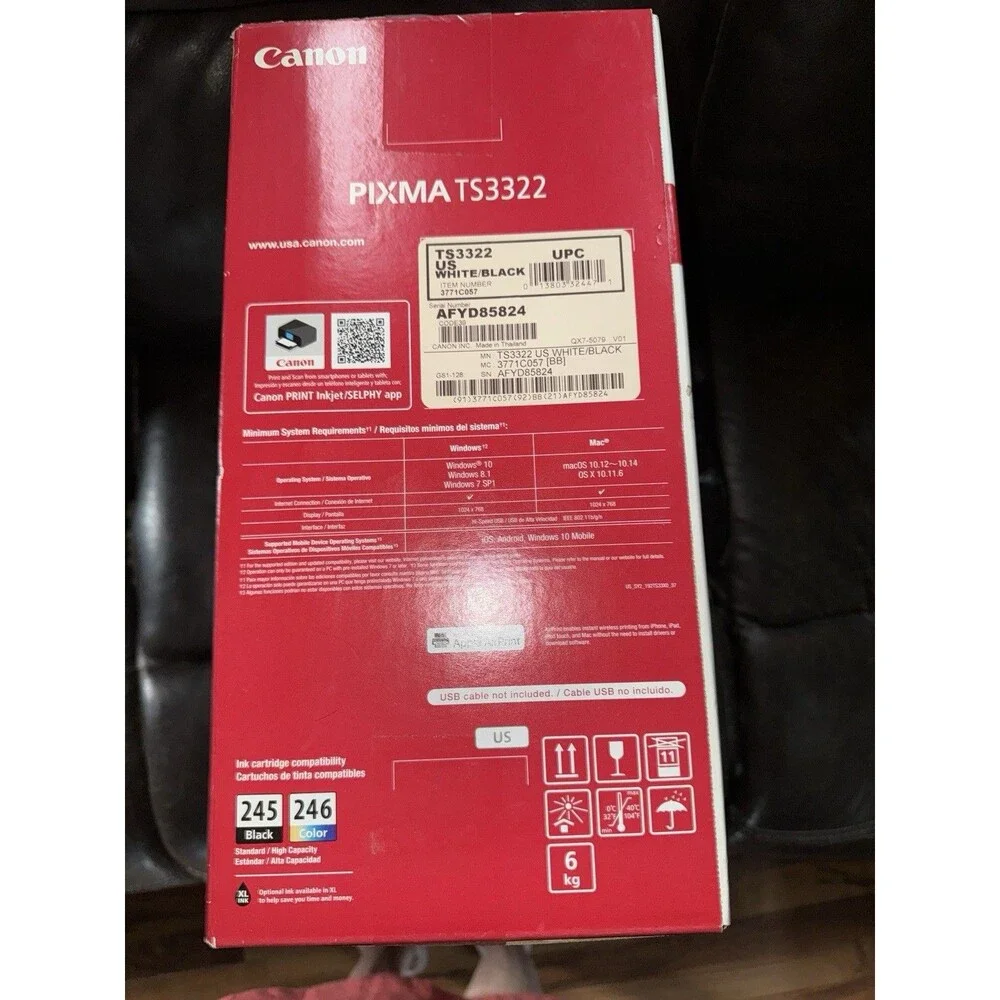 NEW Canon PIXMA TS3322 Wireless Inkjet All-In-One Printer *READ*